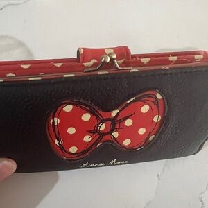 Minnie Mouse Black and Red Polka Dot Wallet